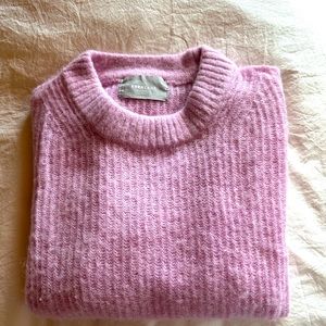 Everlane alpaca wool crewneck sweater in lilac